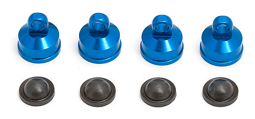 ASSOCIATED 25404 FT Aluminum Shock Caps Blue MGT (4)