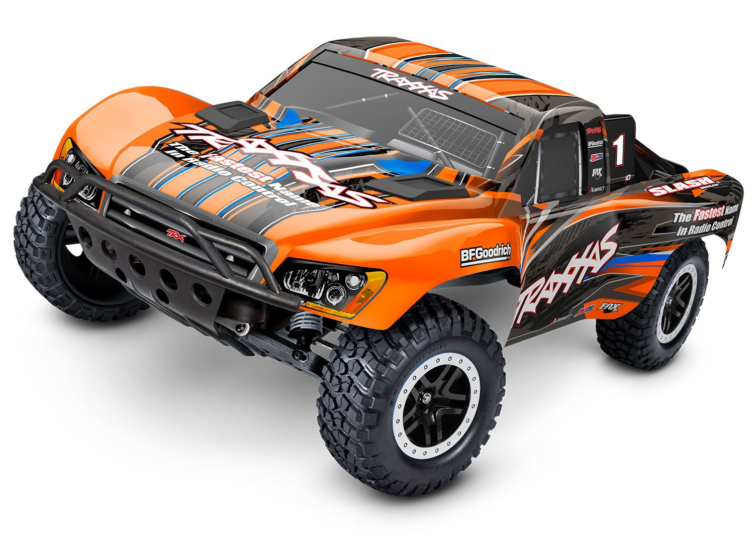 TRAXXAS 58134-4 Slash®: 1/10 Scale Off-Road Short Course Truck. RTR with TQ 2.4GHz radio System BL-2s