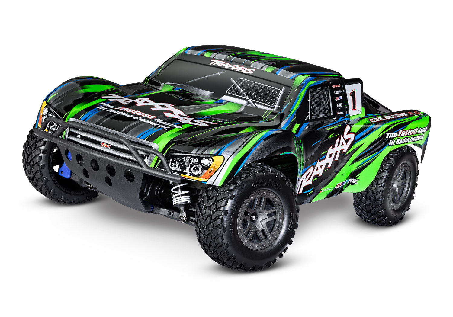 TRAXXAS 58134-4 Slash®: 1/10 Scale Off-Road Short Course Truck. RTR with TQ 2.4GHz radio System BL-2s