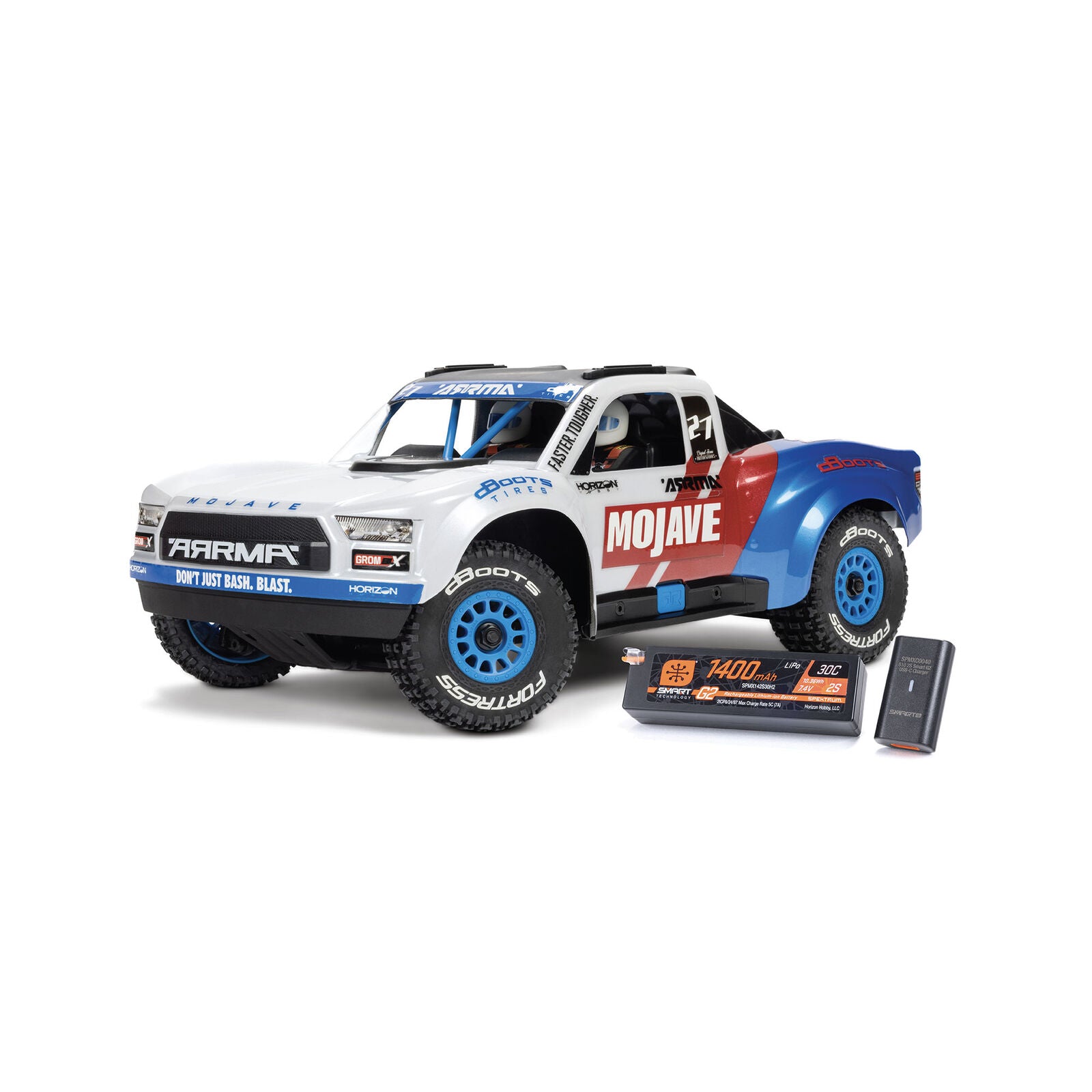 ARRMA ARA2304ST MOJAVE GROM 223S BLX Brushless 4X4 Small Scale Desert Truck RTR with DSC (Battery & Charger included)