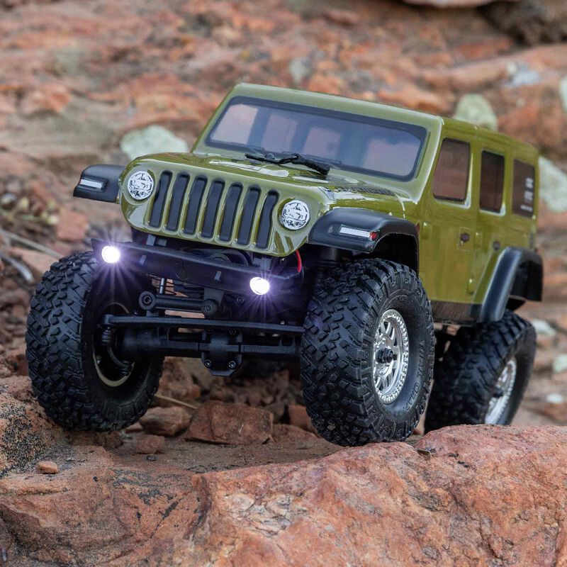 AXIAL AXI00002V3 1/24 SCX24 Jeep Wrangler JLU 4X4 Rock Crawler Brushed RTR