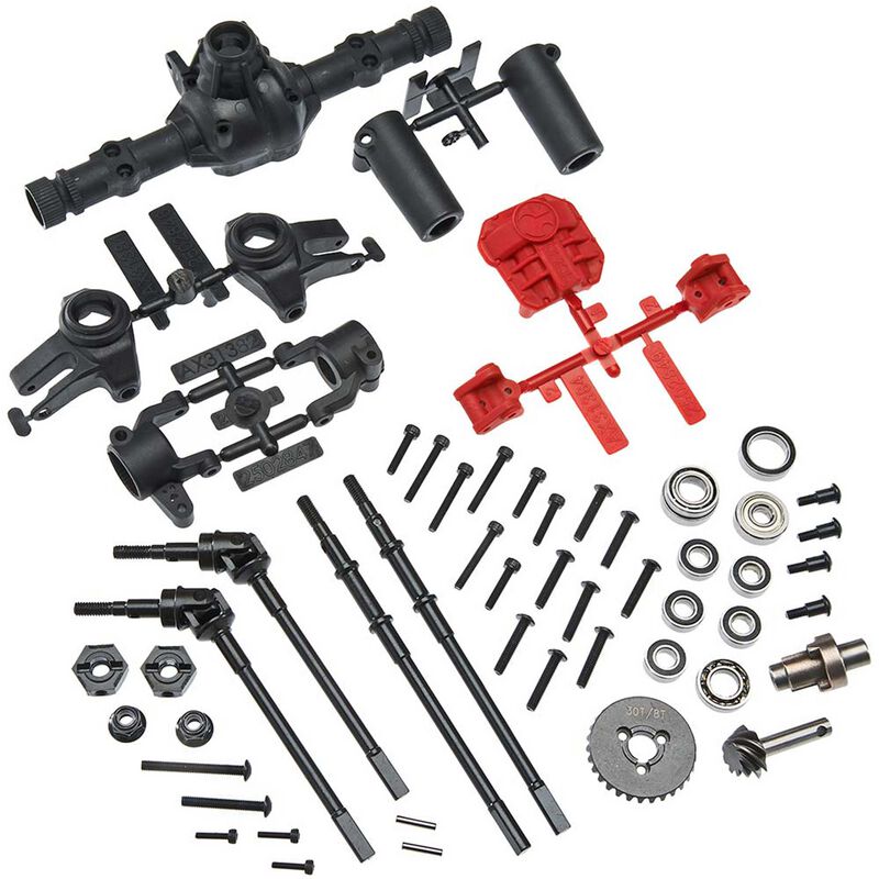 AXIAL AX31438 AR44 Locked Axle Set Front or Rear Complete AXIC1438