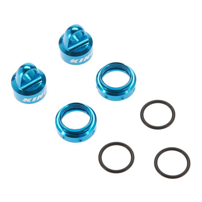 AXIAL AX31430 King Shocks Aluminum Caps/Collar Set 12mm Blue