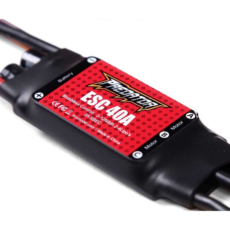 FMS FMMPRESC008 40A ESC Predator 40A ESC, 230mm XT60