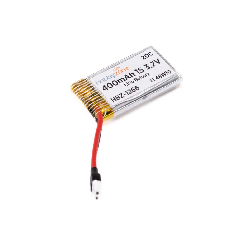 HOBBYZONE HBZ-1266 3.7V 1S 400mAh LiPo Battery: Molex 51005