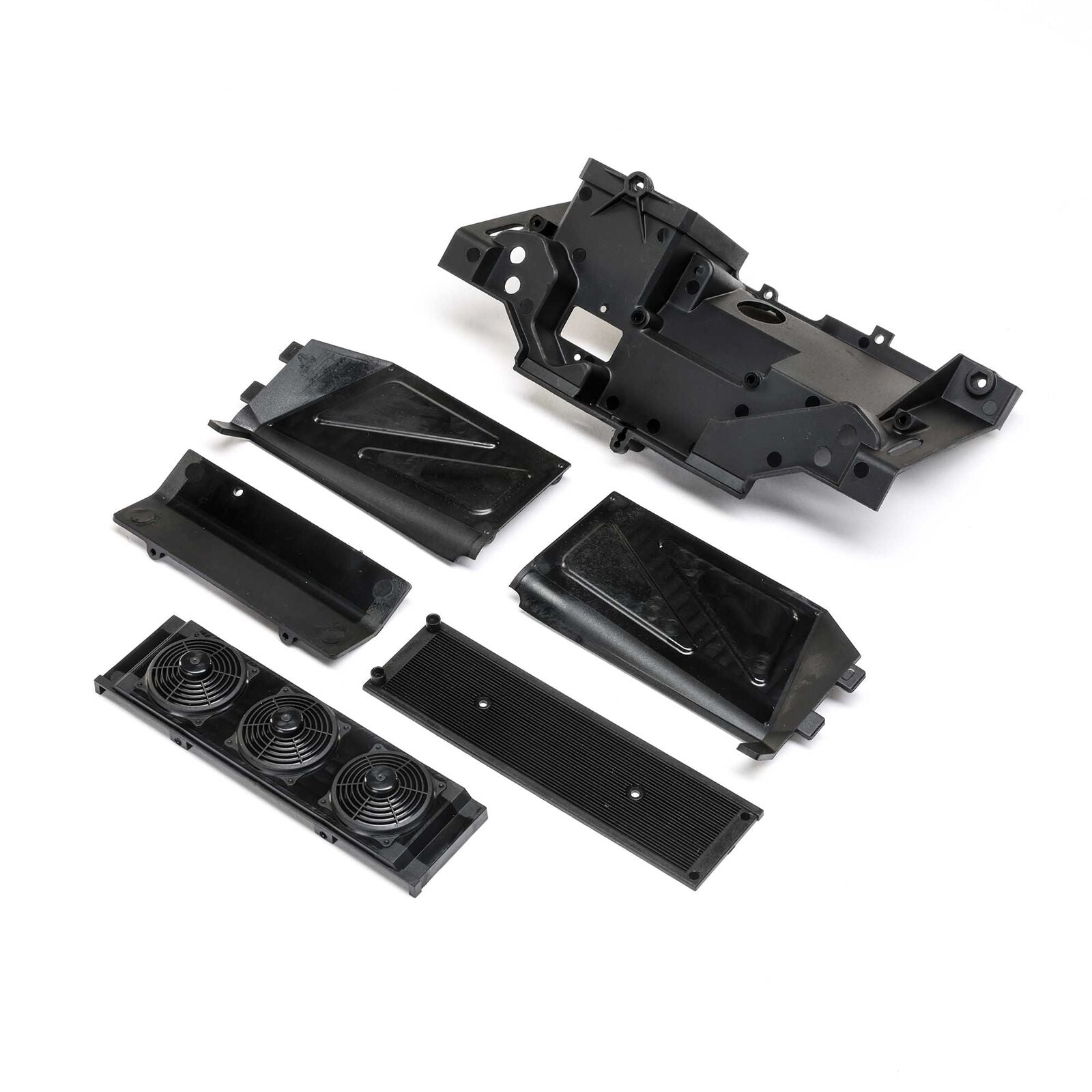 LOSI LOS231109 Rear Bulkhead, Fan Panel & Mud Guard: 1/10 Baja Rey 2.0