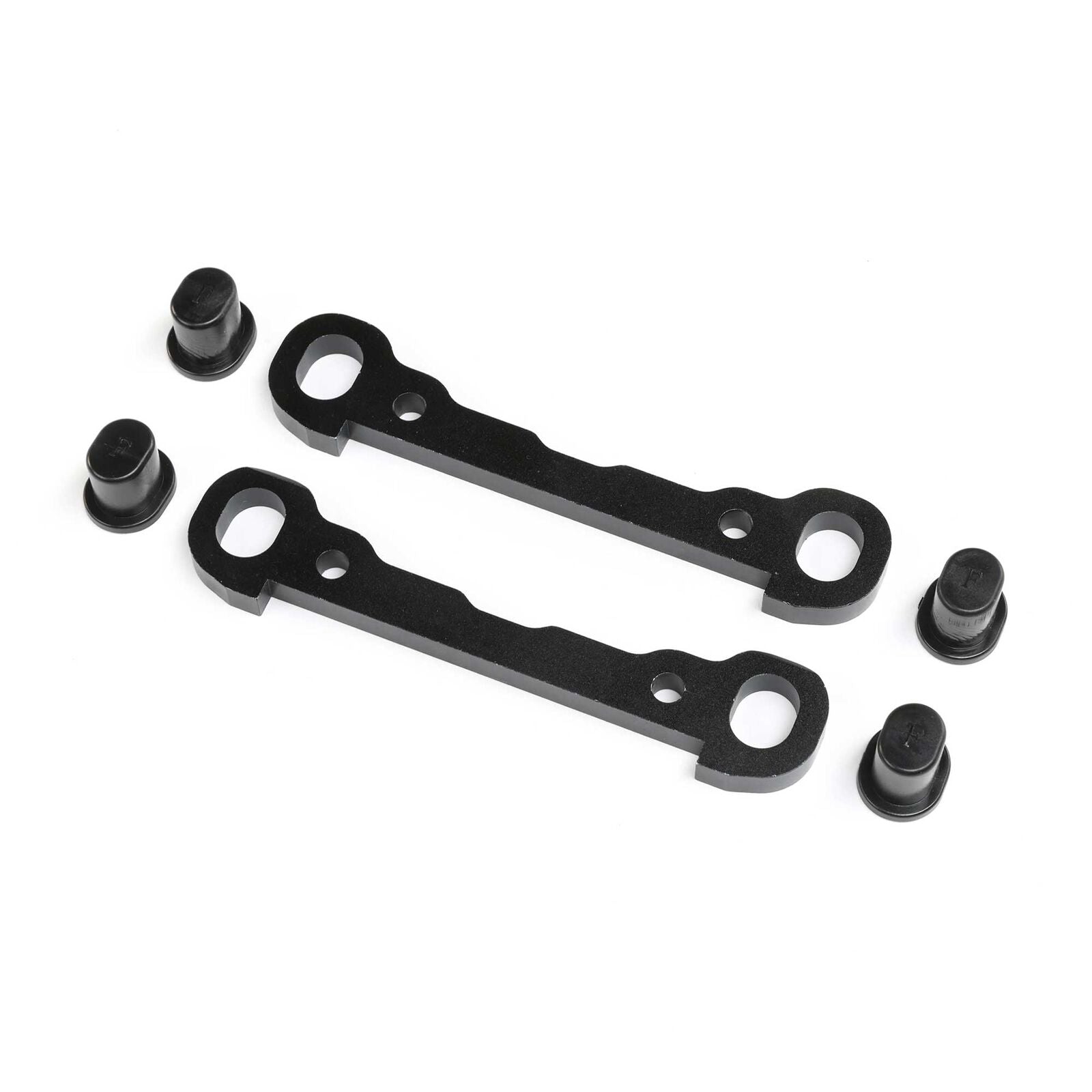 LOSI LOS254071 Front Hinge Pin Braces, Black: DBXL 2.0