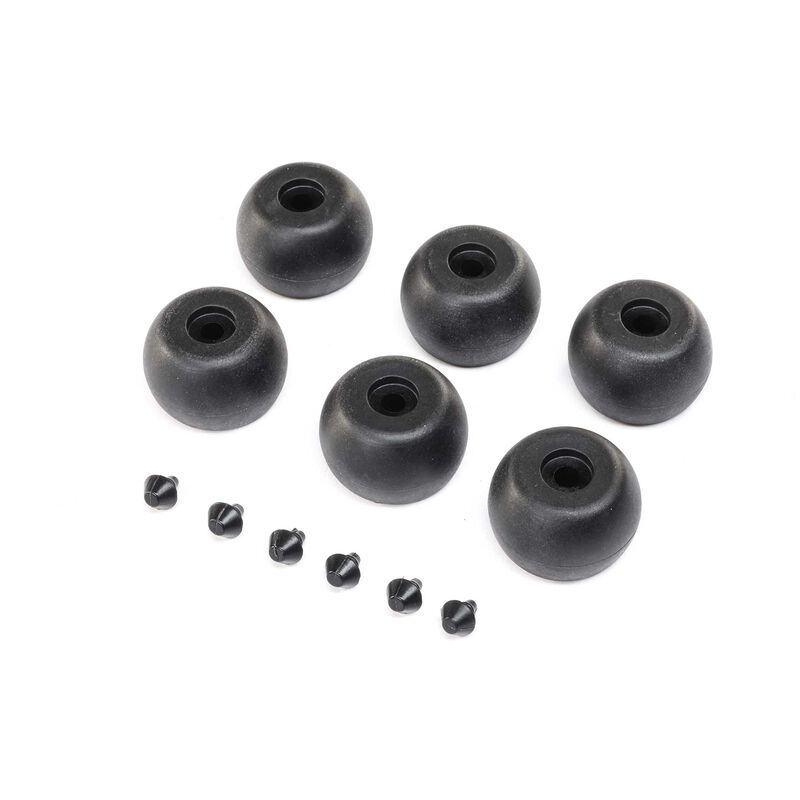 LOSI LOS264003 Lean Bar Wheels & Stops (6): Promoto-MX