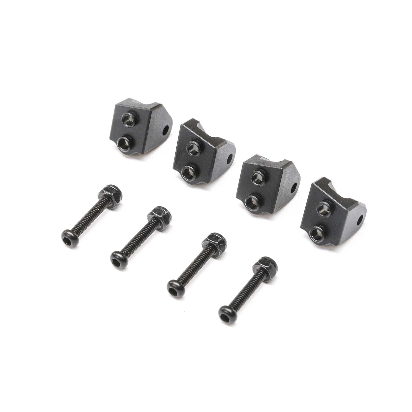 LOSI LOS314006 Aluminum Lower 4-link Mount Set, Black: Mini LMT (4)