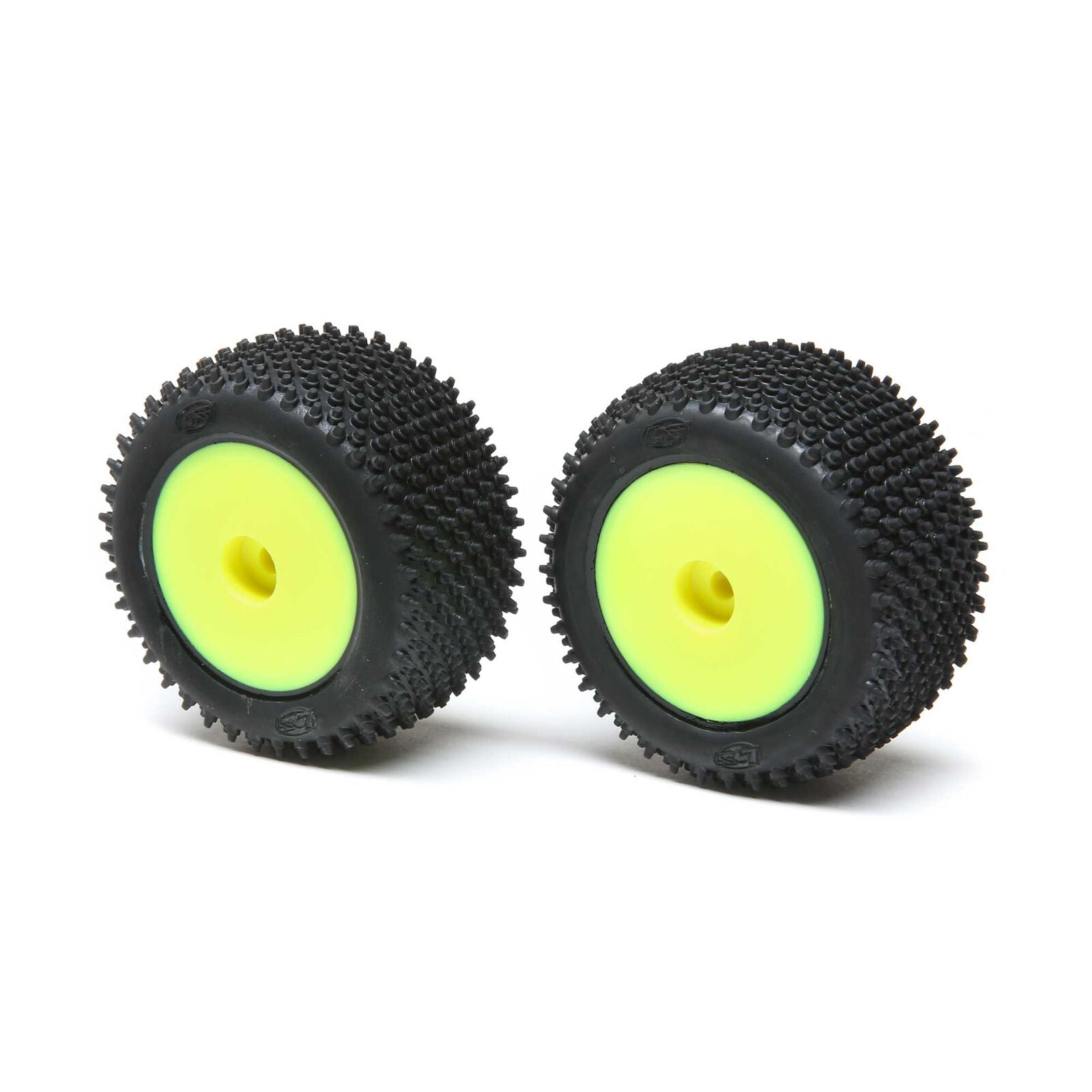 LOSI LOS41009 Step Pin Mounted Rear Tires, Yellow (2): Mini-T 2.0