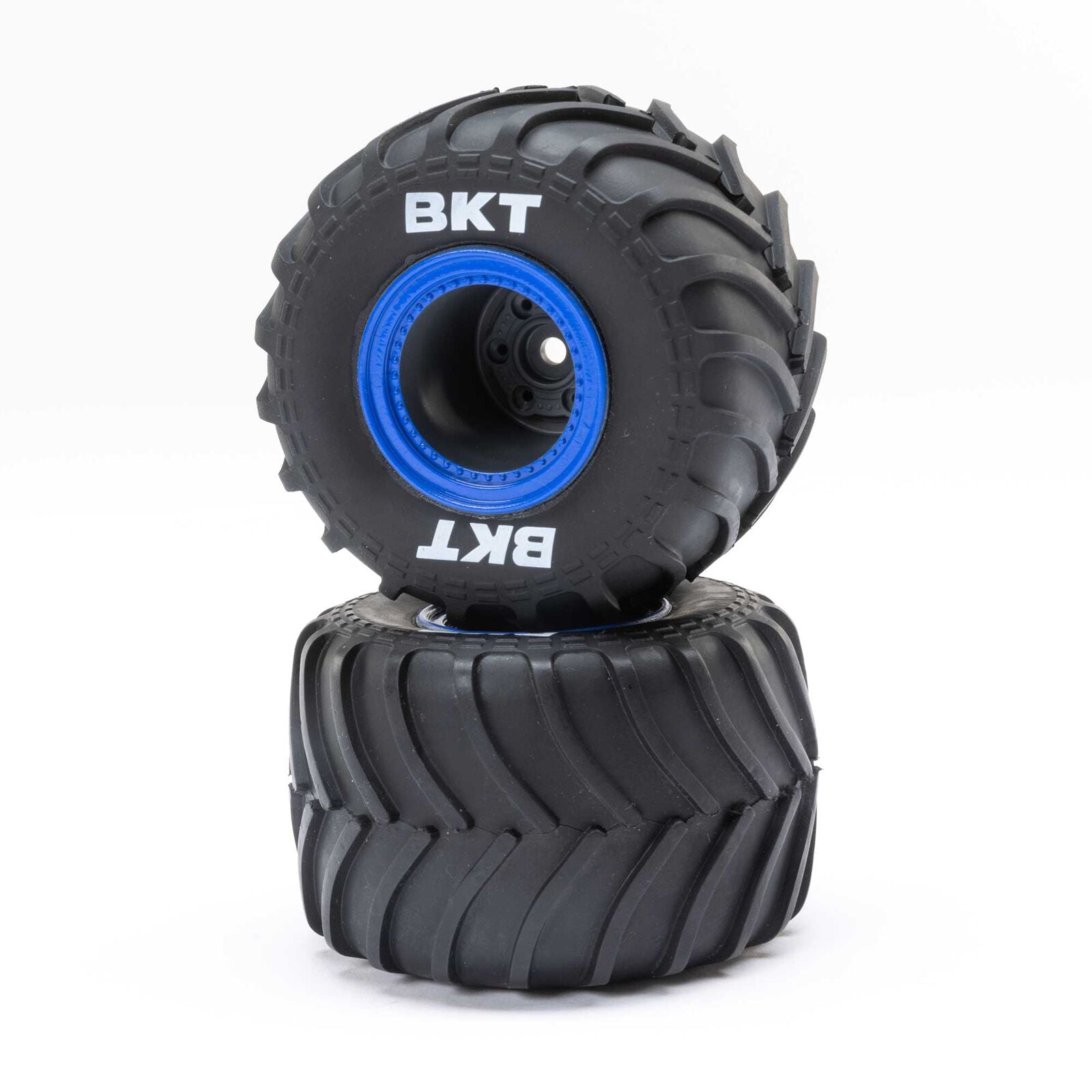 LOSI LOS41047 MT Tires, Blue Beadlock, Premount(2): Mini LMT