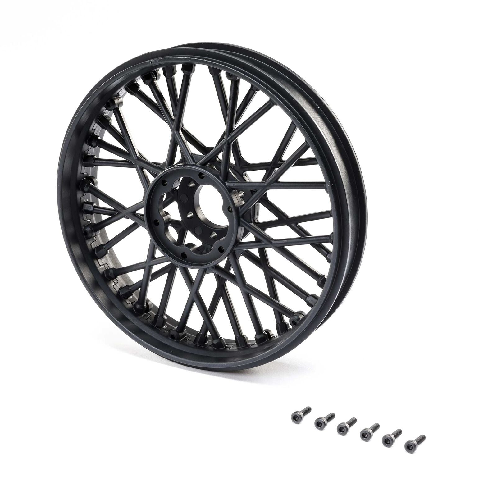 LOSI LOS46000 Front Wheel Set, Black: Promoto-MX