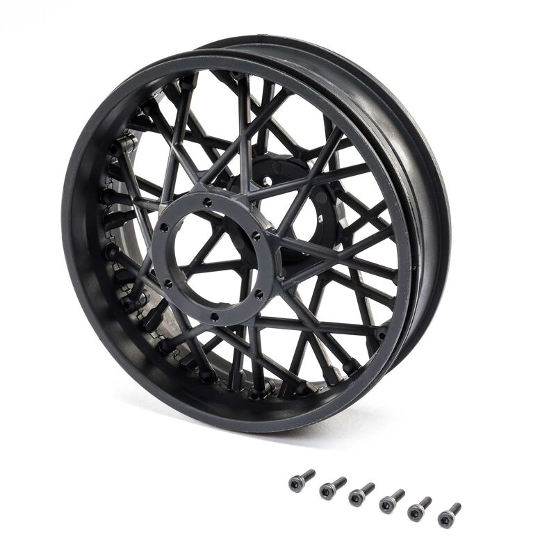 LOSI LOS46001 Rear Wheel Set, Black: Promoto-MX