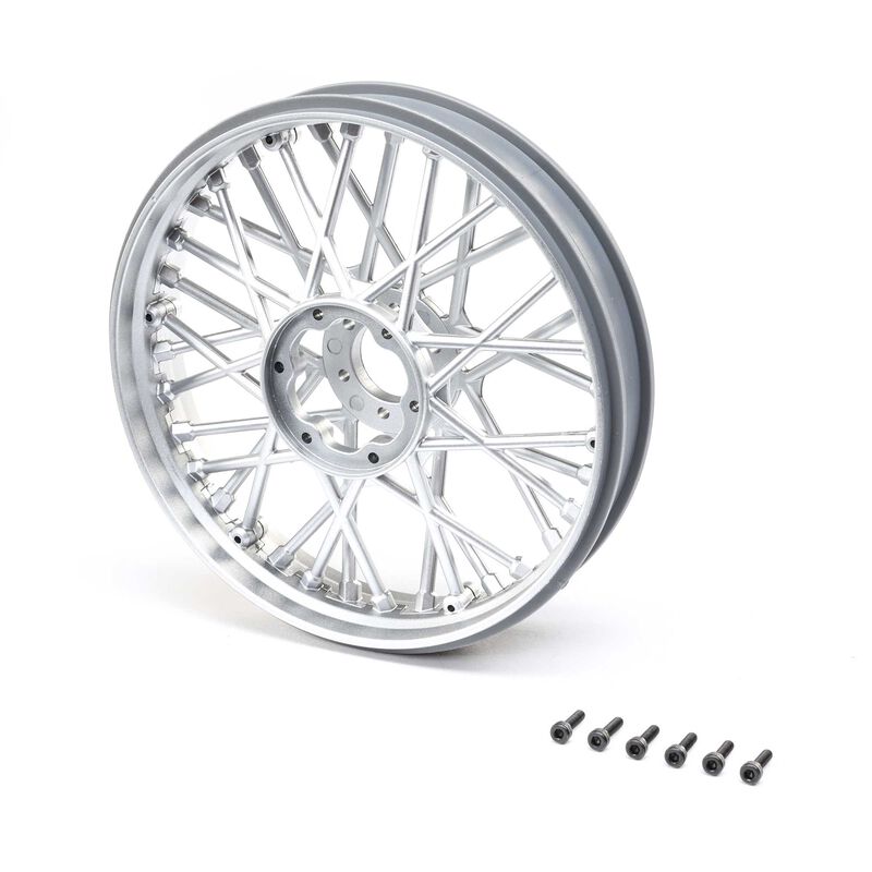 LOSI LOS46002 Front Wheel Set, Satin Chrome: Promoto-MX