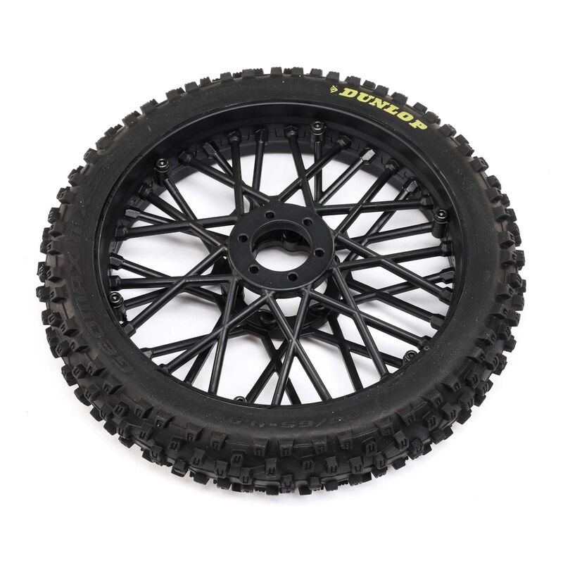 LOSI LOS46004 Dunlop MX53 Front Tire Mounted, Black: Promoto-MX