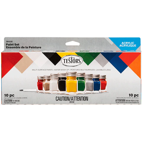 TESTORS 281235 9 Piece Acrylic Paint Set, Value