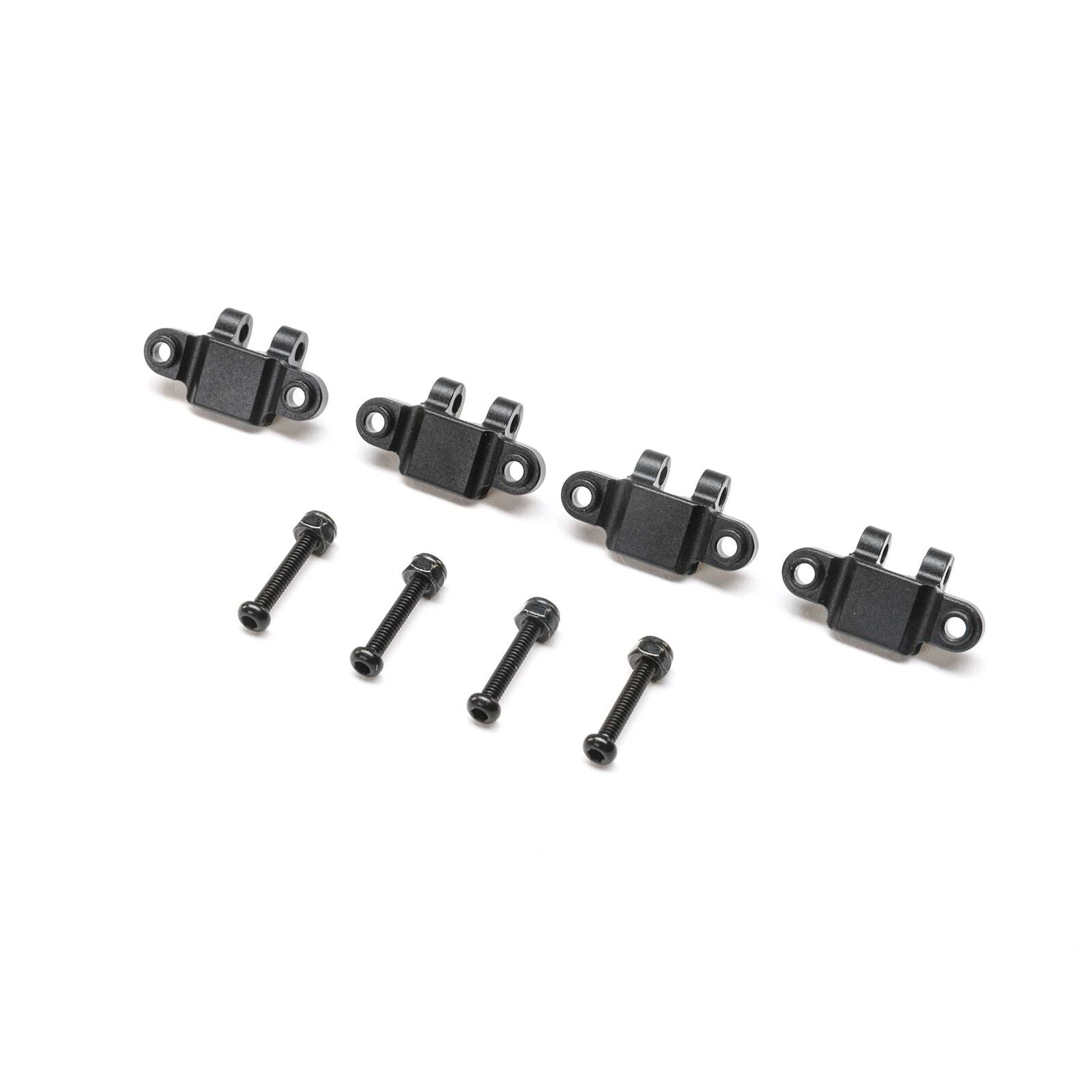 LOSI TLR314009 Aluminum Lower Shock Mount, Black: Mini LMT (4)