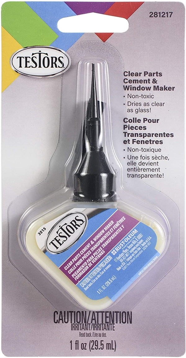 TESTORS 281217 Clear Parts Cement and Window Maker, 1oz