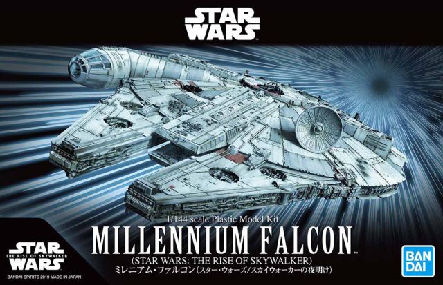 BANDAI 2482314 Millennium Falcon Star Wars: The Rise of Skywalker 1/144 Plastic Model Kit