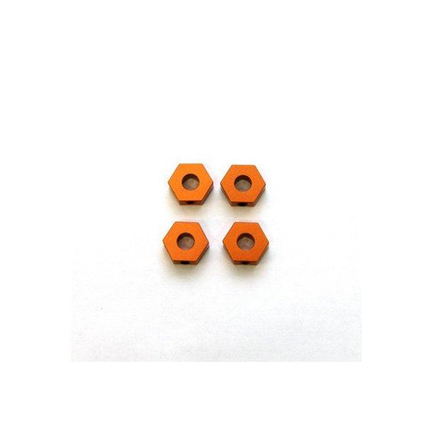 STRC STH1033620O ST Racing Concepts Aluminum Locking Hex Adapter Set (Orange) (4) 12mm HPI Blitz