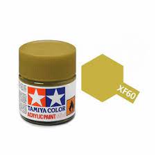 TAMIYA 81760 XF-60 Acrylic Mini Dark Yellow 1/3 oz