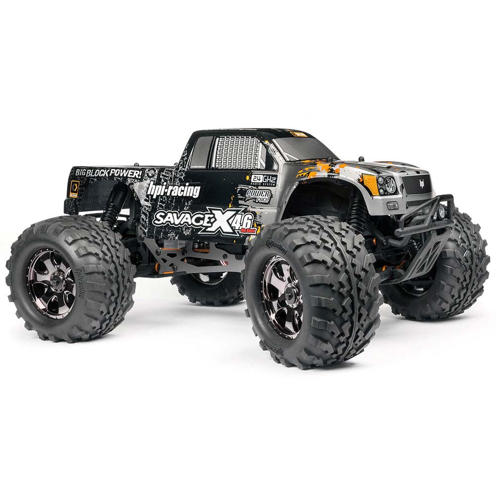 HPI 109083 Savage X 4.6 Big Block RTR 1/8 Scale 4x4 Nitro Powered Monster Truck w/ 2.4GHz Radio System