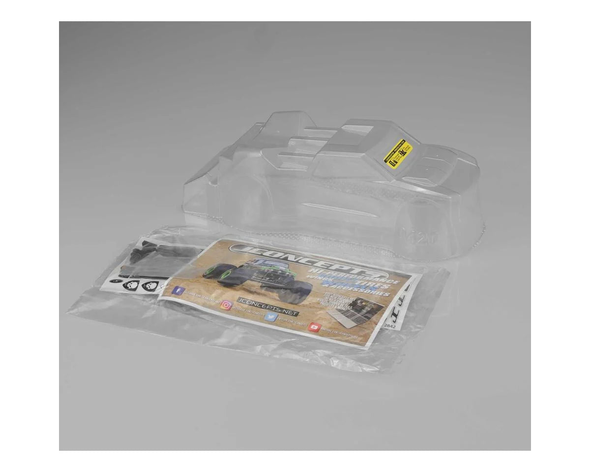 JCONCEPTS 0420 Finnisher Mini-T 2.0 body w/ rear spoiler Clear