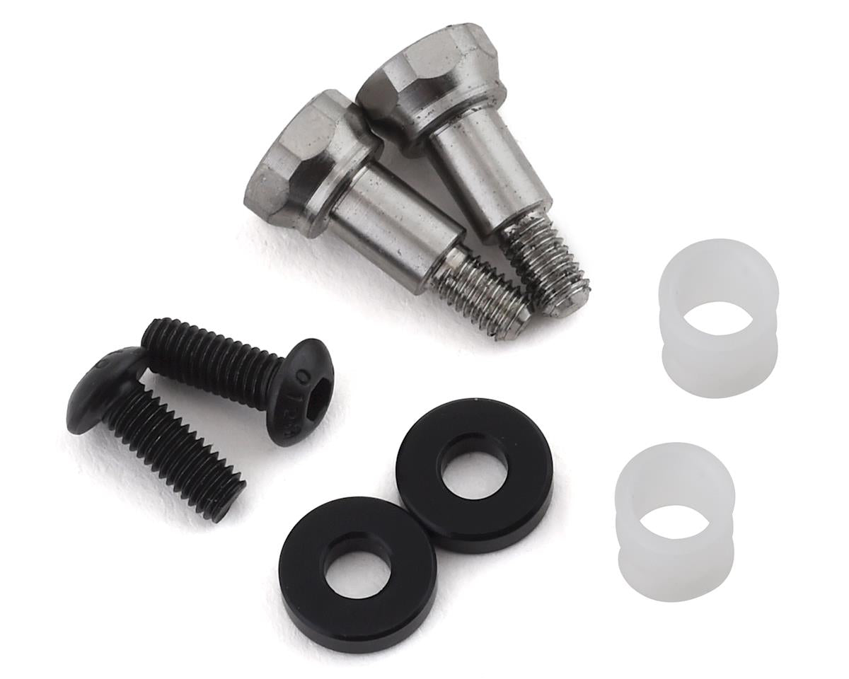 JCONCEPTS 2411T B6/B6D/B74 Fin Long Titanium Shock Standoffs w/Bushing (Front/Rear)