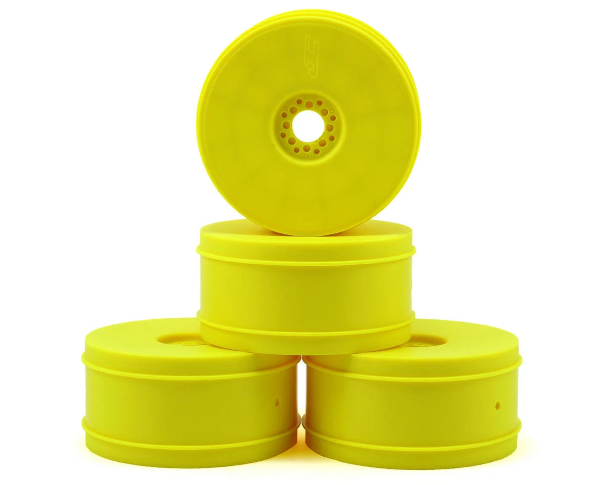 JCONCEPTS 3357Y 1/8 Bullet 83mm Buggy Wheel, Yellow (4)