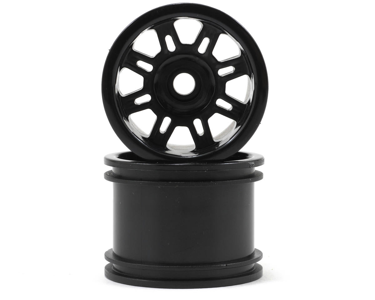 RPM 73202  *DISC* Spider 1/18 Truck Wheels Front Losi Mini-T Black