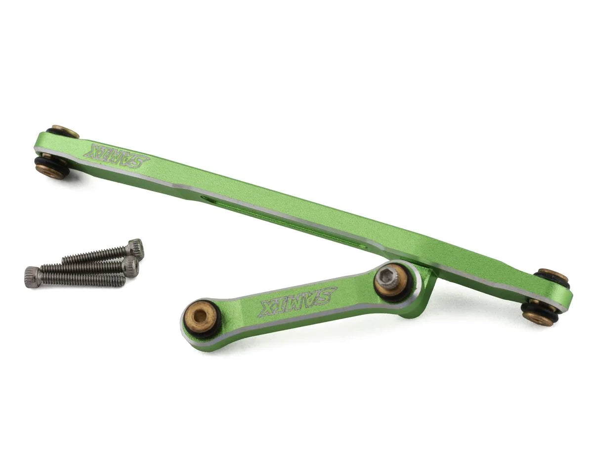 SAMIX SCX24-6025SS-GRN Aluminum Steering Link Set (Green)