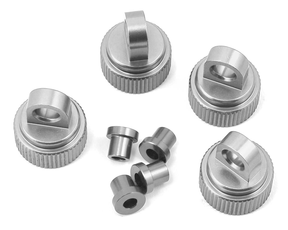 STRC ST8361S ST Racing Concepts Traxxas 4Tec 2.0 Aluminum Shock Caps (4) (Silver)