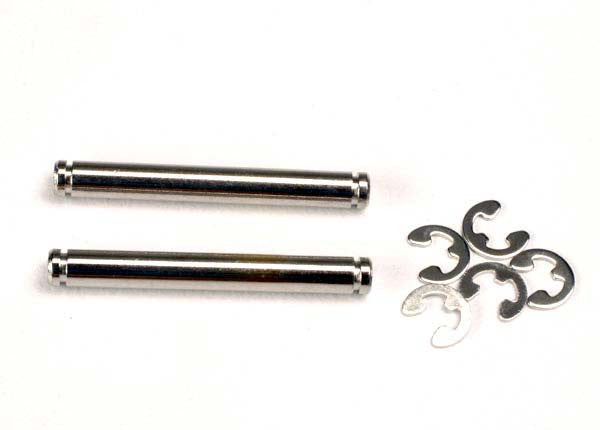 TRAXXAS 2636 Suspension pins, 26mm (kingpins) (2) w/ E-clips (4)