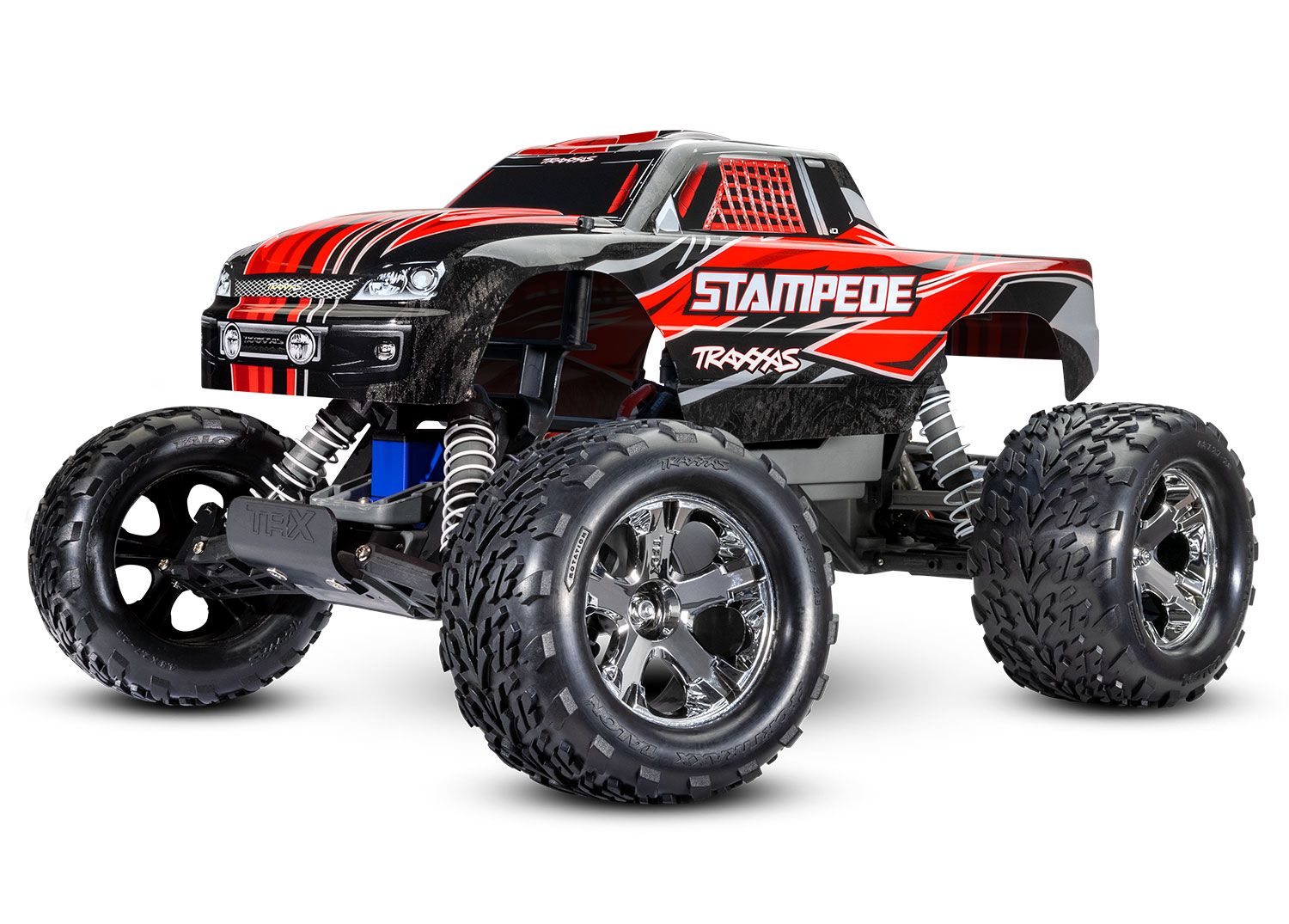 TRAXXAS 36054-8 Stampede 1/10 Scale Monster RTR Truck with USB-c Charger, TQ 2.4GHz radio system and XL-5 ESC (fwd/rev). Includes: 7-Cell NiMH 3000mAh battery