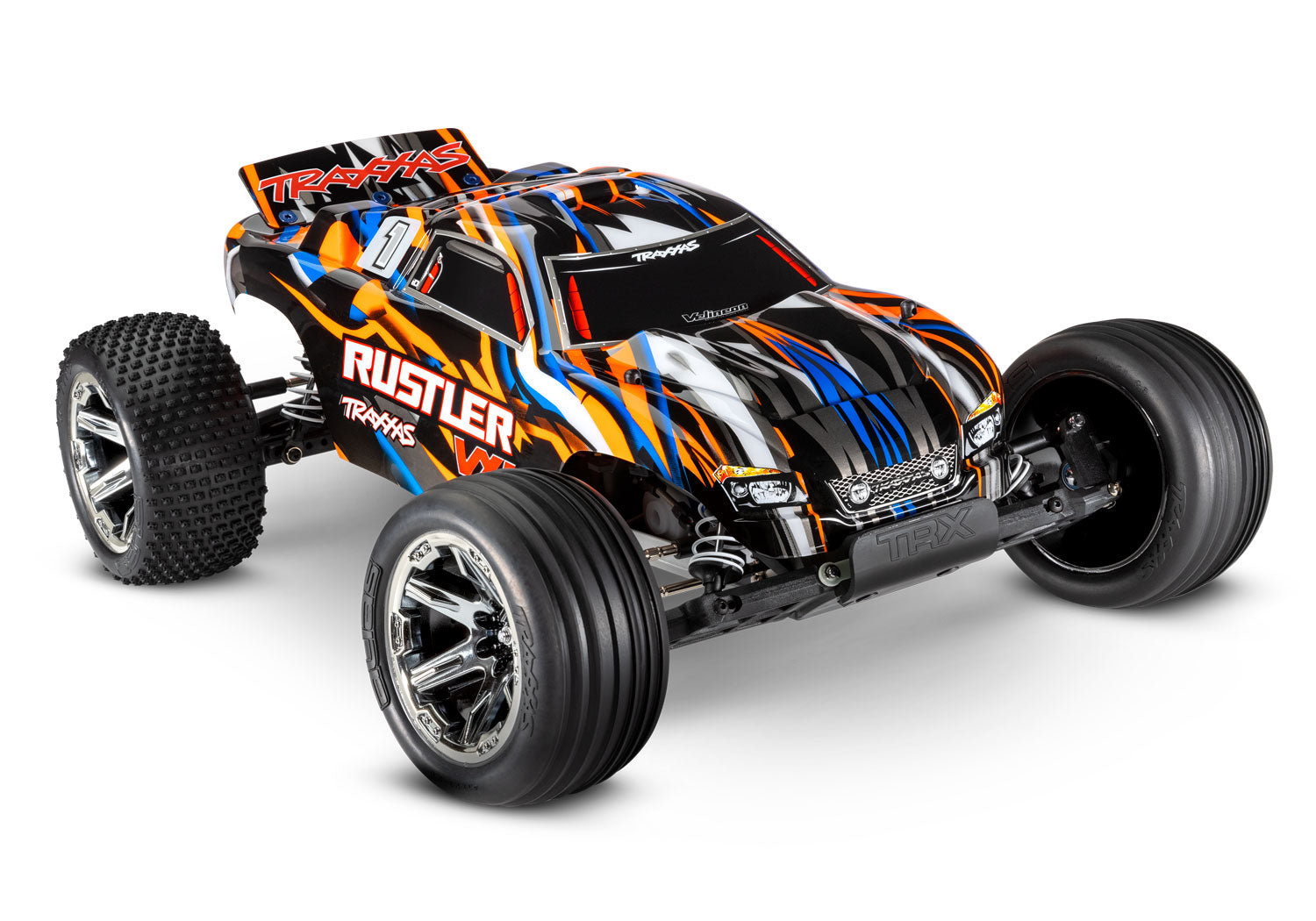 TRAXXAS 37076-74 Rustler 2WD VXL with Magnum 272R Transmission 1/10 stadium truck. Fully assembled and RTR, with TSM®, TQi™ 2.4GHz radio system, Velineon® brushless power system