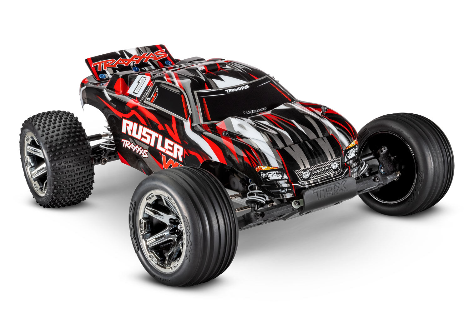 TRAXXAS 37076-74 Rustler 2WD VXL with Magnum 272R Transmission 1/10 stadium truck. Fully assembled and RTR, with TSM®, TQi™ 2.4GHz radio system, Velineon® brushless power system