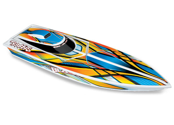 TRAXXAS 38104-1 Blast: High Performance Race Boat. Ready-To-Race® with TQ™ 2.4GHz radio system and Nautica ESC. Includes: 6-cell NiMH 3000mAh battery