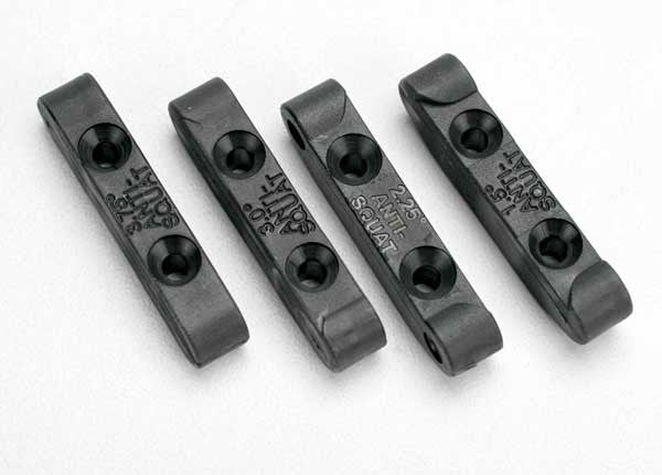 TRAXXAS 5559 Mounts, suspension pin (rear anti-squat blocks) (1.5, 2.25, 3.0 & 3.75 degree) (1 each)