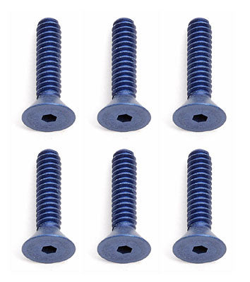 ASSOCIATED 6938 Aluminum Flat Head Screw 4-40x1/2 (6) Blue