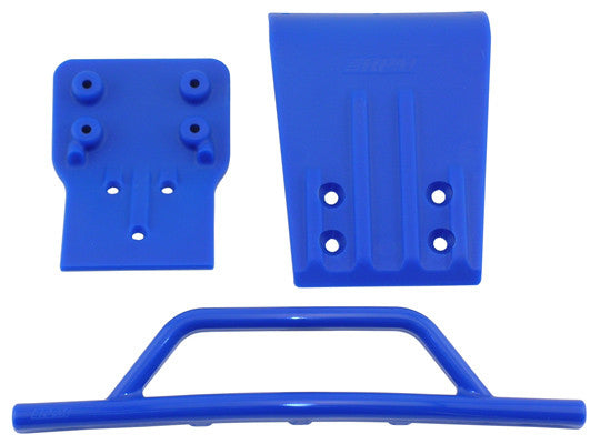 RPM 80025 Blue Front Bumper & Skid Plate for the Traxxas Slash 4x4