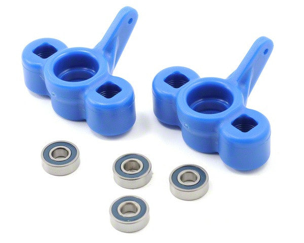 RPM 80035 Axle Carriers with Oversized Bearings Blue T/E Maxx 1.5 & 2.5