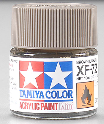 TAMIYA 81772 XF-72 Acrylic Mini XF72 Brown JGSDF 1/3 oz