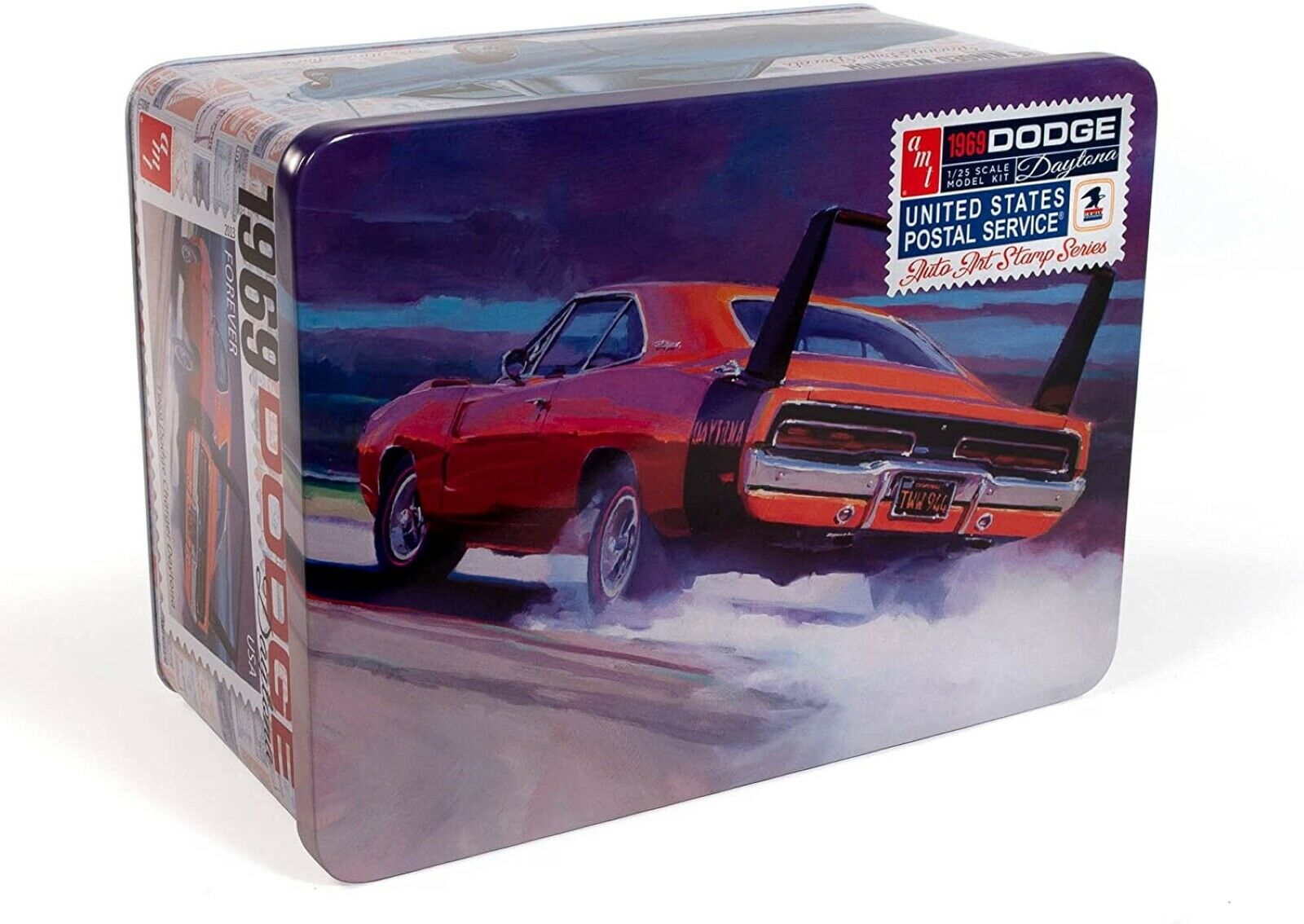 AMT 1232/12 1969 Dodge Charger Daytona USPS Stamp Collector Tin