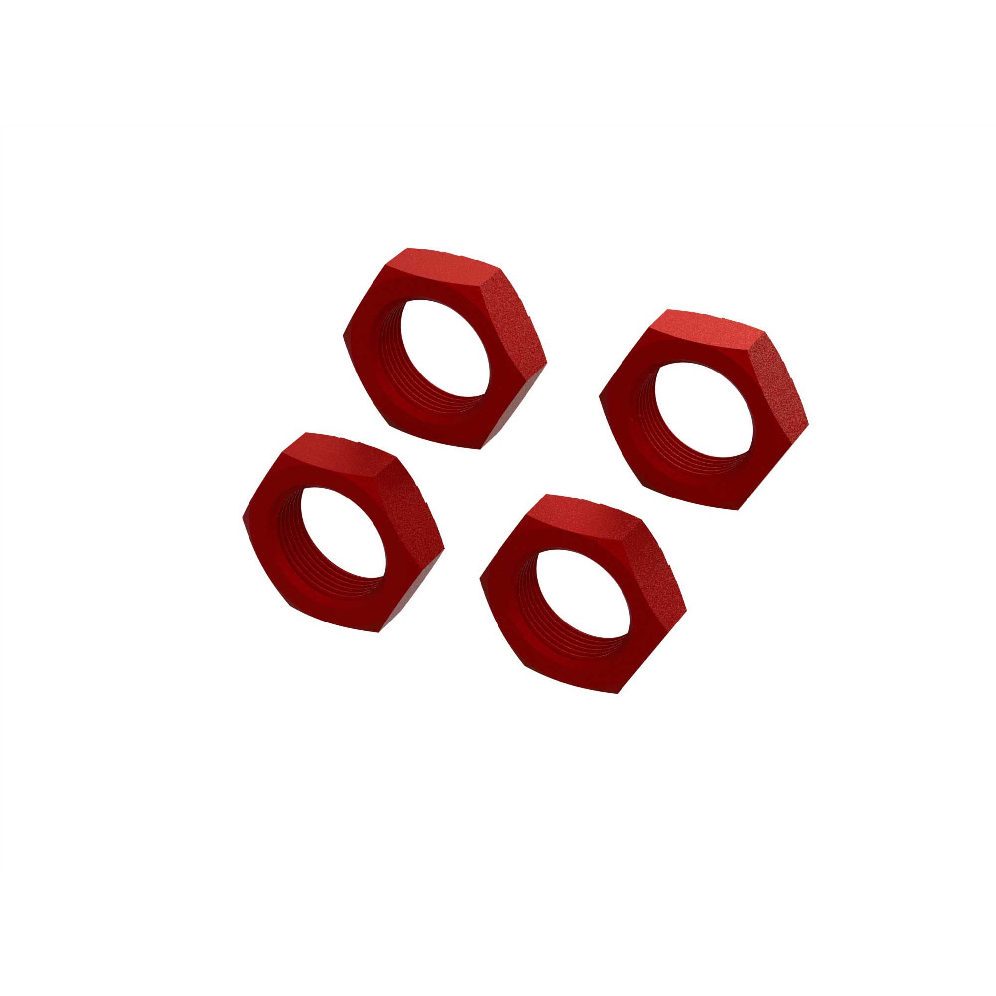 ARRMA ARA310929 Aluminum Wheel Nut 24mm, Red (4)