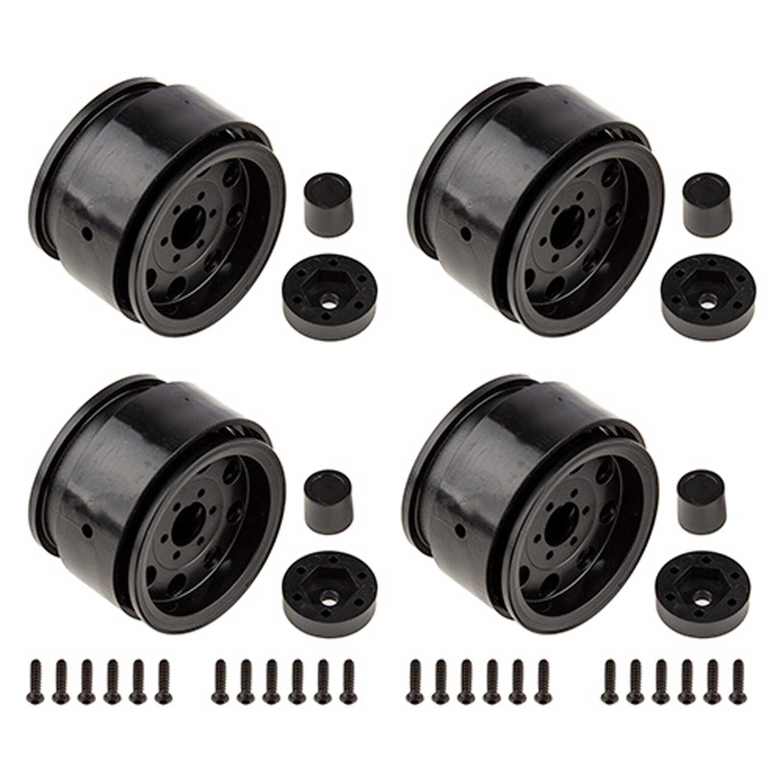 ASSOCIATED ELEMENT 42109 The Ocho 1.90" Wheels, Black (2): Enduro