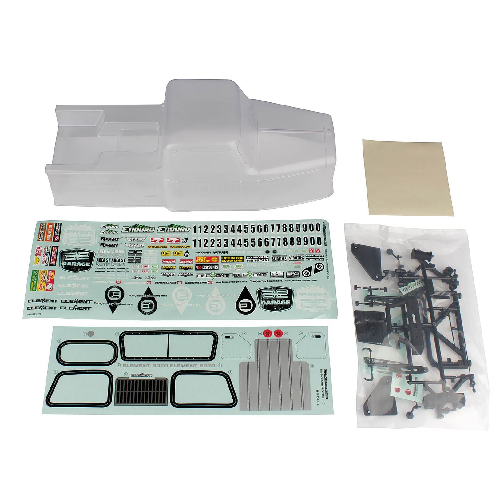 ASSOCIATED 42161 Enduro Ecto Body Set, Clear