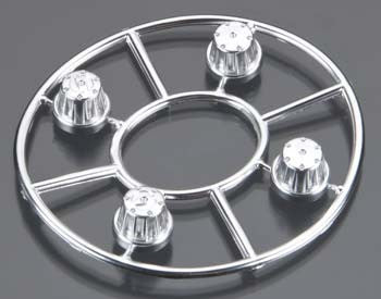 AXIAL AX8080 Hub Cover Set Satin Chrome (4)