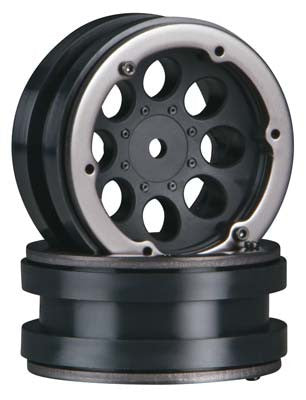 AXIAL AX8087 1.9 8 Hole Beadlocks Black