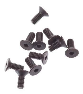 AXIAL AXA1264 Flat Head Screw M2.5x6mm Black (10)