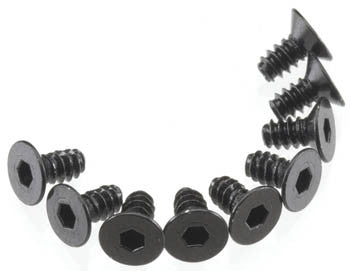 AXIAL AXA463 Hex Socket Tap Flat Head M3x6mm Black (10)